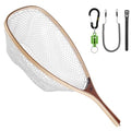 SF Fly Fishing Landing Net Soft Rubber Mesh Trout Net Catch and Release Net - style: Square Head Combo C