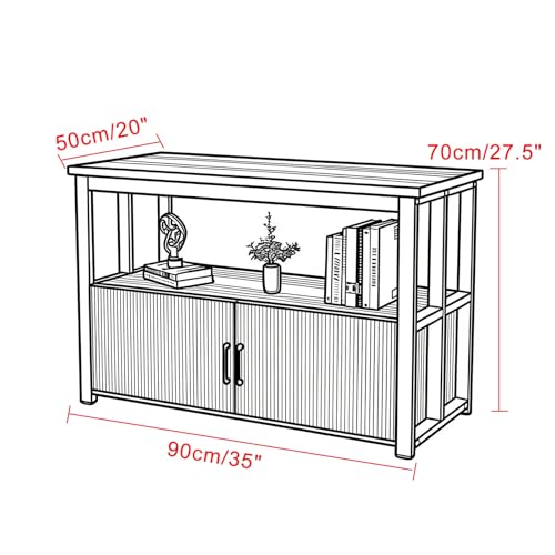 Fish Tank Stand with Storage Cabinet, Heavy Duty Metal Frame Aquarium with Anti-slip Foot Pads, 550 LBS Capacity,for Reptile Turtle(Black,90x50x70cm/35x20x27.5") - color: Black, size: 90x50x70cm/35x20x27.5"