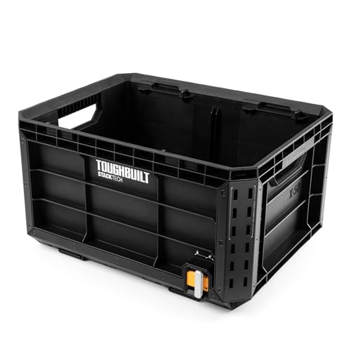 ToughBuilt – StackTech Tool Crate, Large Capacity Modular Storage with Auto-Locking System & Accessory Rails for Jobsite Organization (TB-B1-X-50) - size: Tool Crate