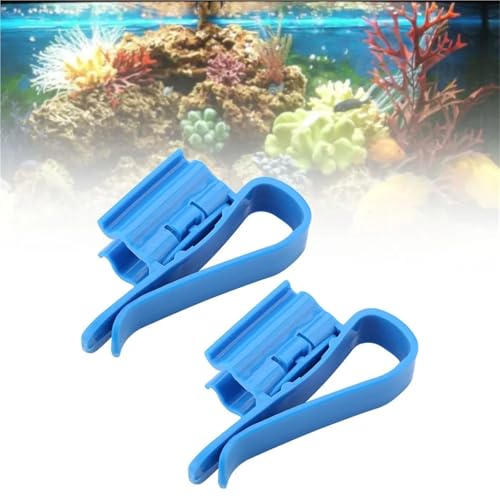 Aquarium Hose Holder 15Pcs Adjustable Water Pipe Tube Clamp Plastic Multifunction Aquarium Holder Blue Hose Fish Tank