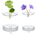 SnowTing 10 PCS Mini Floating Aquarium Plant Holder, Clear Plastic Round Simple Style Fish Tank Fixing Ring for Small & Single Flower Water Plants (OD 2.76'' and 2'')