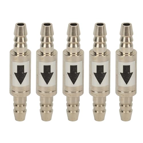 5Pcs 1 Way Check Valve Stainless Steel CO2 Check Valve for Fish Aquarium Zone Generators