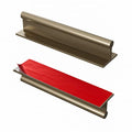 HRX Self-Adhesive Edge Fingerpull Door Handle - Easy to Install Screwless Peel and Stick on Glass, Wood, Metal, Plastic - Sliding Doors Knob for Kitchen Fronts, Drawers & Dressers Panels - 2 Pack - color: Stainless