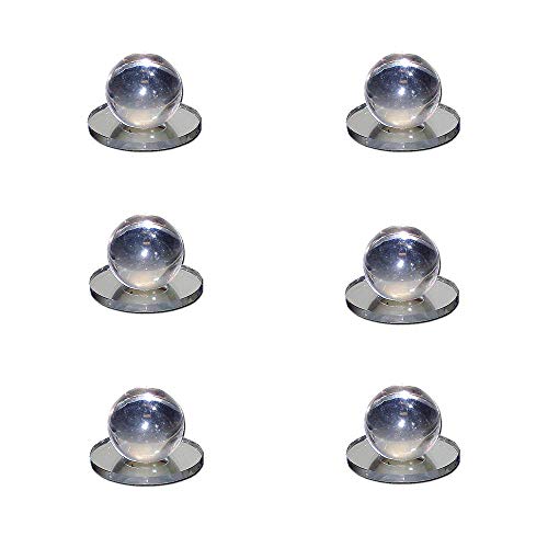 Mirart 1" Diam. Ball x 1-1/2" Self Stick Round Acrylic Mirror Back (6 Pack) - style: 1" Ball -6 Pack