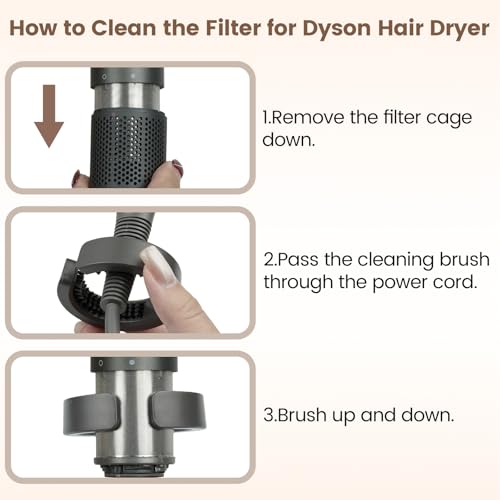 Filter Cleaning Brush Replacement for Dyson Airwrap HS01 HS05 HS08, Part NO. 969760-01