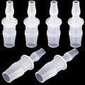 6pcs Hose Barb Reducer Fittings, 3/8" to 3/16" Hose ID Pipe Connectors, Plastic Barbed Joint Splicer Mender Adapter Union for Aquarium Laboratory Food Beverage Processing