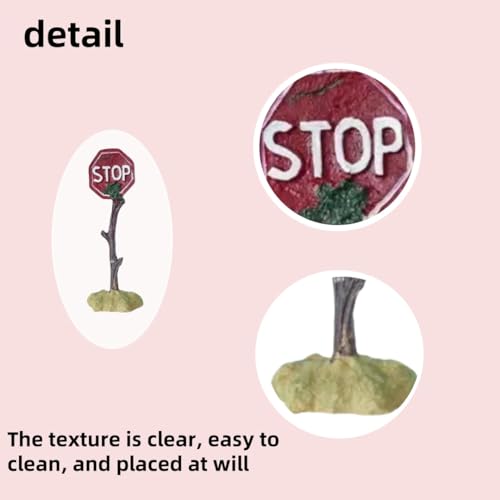 Funny Aquarium Decorations, Warning Signs, Resin Fish Tank Decorations, Aquarium Decorations Aquarium Fish Tank Warning Signs (1, Red Stop) - color: Red
