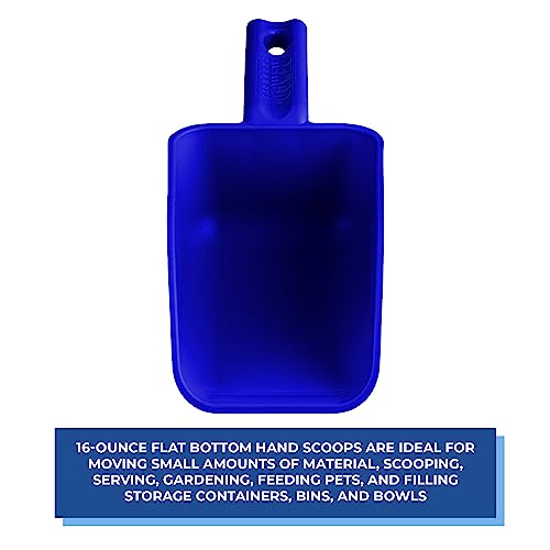 Vikan Remco 63003 Color-Coded Plastic Hand Scoop - BPA-Free Food-Safe Kitchen Utensils, Restaurant and Food Service Supplies, 16 oz, Blue (Pack of 2) - size: 16 oz (Pack of 2)