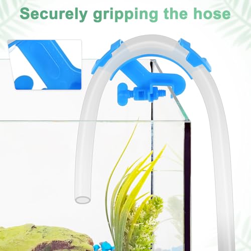 M METERXITY 4-Pack Aquarium Water Pipe Clamp, ABS Plastic Adjustable Aquarium Tube Holder Fish Tank Hose Holder Fixed Clamp Fixing Clip for 12-16mm Hoses Aquarium Equipment Accessories