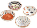 4 Pack 3 oz Cute Japanese Soy Sauce Dish Small Dipping Sauce Bowls Ceramic Sushi Dipping Bowls for Sushi,Side Dish,Ketchup,Dips,Condiment,Snack,BBQ Party - color: Cyan