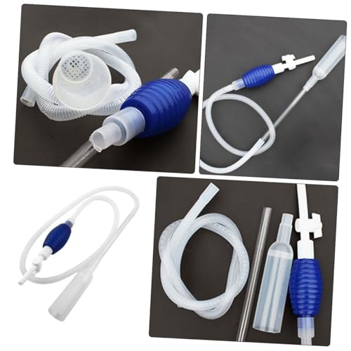 Hemoton Fish Tank Water Changer Manual Pump Siphon Tool Medium Size White Vacuum Gravel for Fish Tank Maintenance