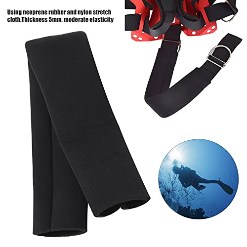 Alomejor 5mm Diving BCD Backplate Crotch Strap Rubber + Nylon Comfortable Weight Belt Cover