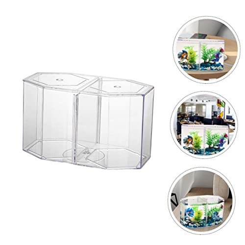 Totority Betta Tank Isolation Box Fish Hatchery Incubator Water Aquarium Accessories Fish Tanks Breeding Tank Small Animal Tanks Aquarium Supply Transparent Plastic