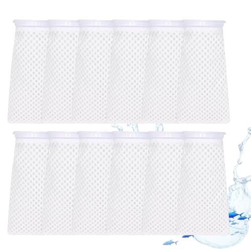 12 Pack 4 Inch Filter Sock, 150 Micron, Ring Honeycomb Filter Socks, Filter Socks for Saltwater Aquarium,Freshwater Aquarium Filter Bags, Filter Bags for Fish Tank