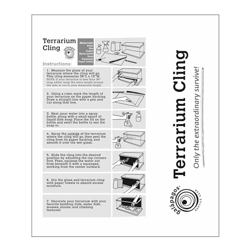 Galápagos (05421) Terrarium Cling | Hi-Resolution Aquarium & Reptile Tank Backdrop | Static Vinyl Clings for Bearded Dragon, Gecko, Turtle, Snake, and Lizard Enclosures, 15" x 36", Forest - color: Forest