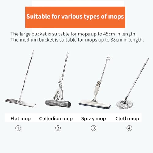 Foldable Mop Bucket with Dual Handles, Rectangular Collapsible Bucket, for House Cleaning, Camping & RV Use (12 L (3.2 Gallons), White Grey) - color: White Grey, size: 12 L