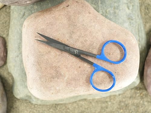 Kingfisher Fly Tying Hair Scissors, 4.5 Inch, Straight - color: Blue