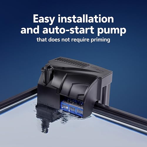 Aqueon SmartClean Power Filter with EcoRenew Filter Cartridge, Quick and Easy Water Changes, Quiet Operation, Adjustable Flow, for 10-20 Gallon Freshwater and Saltwater Aquariums, Medium - size: 10-20 Gallons