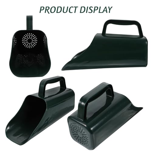 Fish Tank Cleaner Gravel Shovel Set, 2pcs Plastic Aquarium Soil Scoop with Drainage Holes, Handheld Mud and Sediment Removal Tool for Aquarium and Garden Use