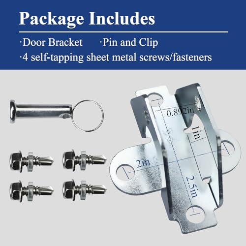 41A5047 Door Bracket for Garage Door Openers, Replacement Door Bracket Compatible with All Chamberlain, Craftsman and LiftMaster Models Made After 1993, with Pin and Clip & 4 Fasteners - style: 41A5047