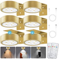 Picture Lights for Wall, 3 Lighting Modes Magnetic Art Display Light,Rechargeable Battery Operated Led Painting Light with Remote Control Dimmable & Timer,6Pack Gold - color: Gold, size: 6 Pack