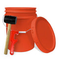 ePackageSupply 5 Gallon Plastic Bucket with Airtight Lid | Food Grade Bucket | BPA-Free | Heavy Duty 90 Mil All Purpose Pail | One 12" Rubber Mallet & One Lid Opener Included | 1 Pack - color: Orange, size: 1 Pack