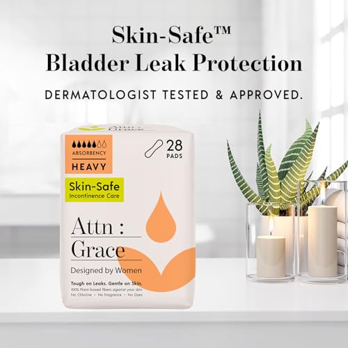 Attn: Grace Heavy Incontinence Pads for Women, 28-Pack - Plant-Based, High Absorbency, Breathable - Incontinence Pads for Heavy Bladder Leaks & Sensitive Skin - size: 1 Pack