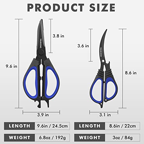 TRUSCEND Multi-Purpose Fishing, Heavy Duty Kitchen for Cutting, 2 Pack Of Hardened SS Provide Superior Rust & Corrosion-Resistance, Multi-Function Fishing Tools