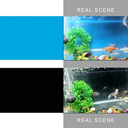 Aquarium Background Sticker, Double-Sided Removable Wallpaper Decorative Backdrop Décor for Fish Tank (21'' x 12'')