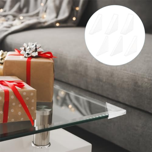 BENECREAT 60Pcs 6 Sizes Triangle Protector Translucent White Plastic Corner Guards Covers Proofing Edge Protector for Picture Frame Mirror Ceramic Glass Transparent Protection - color: White