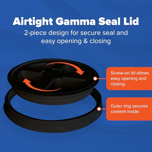 ePackageSupply 5 Gallon Bucket - Food Grade Bucket with Airtight Gamma Seal Screw-On Lid, BPA-Free, Heavy-Duty 90 Mil HDPE Plastic, Bulk Storage, Durable Container, Made in USA, Black/Black, 3 Packs - color: Black/Black, size: 3 Packs