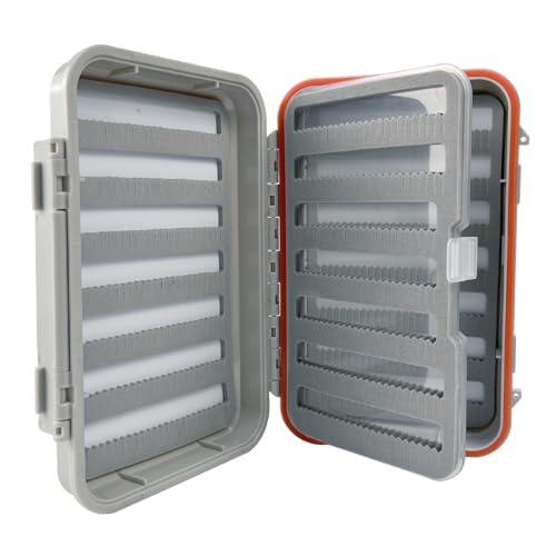 Aventik Large Capacity Waterproof Fly Fishing Box 4-Layer Foam Tackle Fishing Box for Freshwater Saltwater Streamer Storage(H039A) - style: H039A