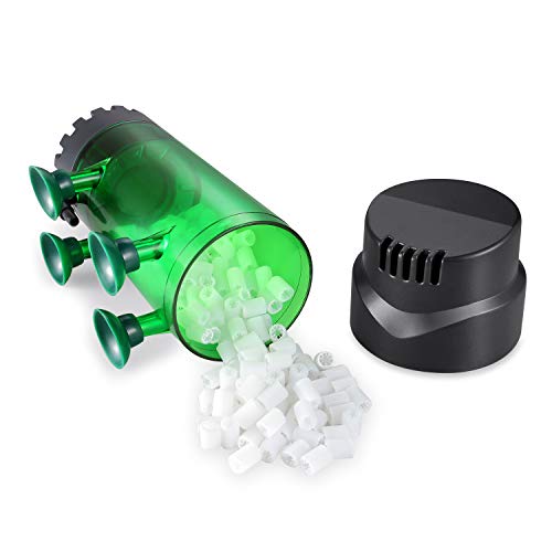 Fluidized Moving Bed Filter Bubble Bio Media Reactor for Aquarium Fish Tank with Air Stone and Sponge Filter - size: LH-300