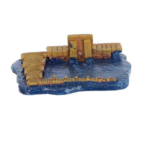 Miniature Pier for Sandbox Therapy - Fish Tank Dock Decor Desktop Dock Ornament Mini Pier Landscape Accessory for Diorama Scenery Dollhouse Fairy Garden Decor