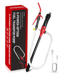 Electric USB Fuel Transfer Pump Battery Powered & Plug-In Power Supply, Portable Gas Pump For Gas Can, Gasoline Transfer Pump-Red