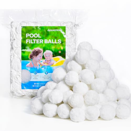AQUASTRONG Pool Filter Balls for Sand Filters, 3.1 lbs Reusable Pool Sand Filter Balls (Replaces 100 lbs of Sand), Efficient Water Filtration Pool Filter Balls for Swimming Pools, Filter Pumps - color: White, size: 3.1lbs
