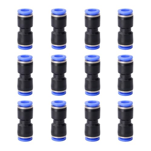 12PCS Straight Push Connectors Quick Release Plastic Push to Connect Fittings 5/16" inch Quick Connect Air Hose Fittings (5/16'', Blue) - size: 5/16'' 12PCS