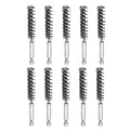 HARFINGTON 10Pcs Stainless Steel Bore Brush 11mm Dia 4" Long Cleaning Twisted Wire Brush with Handle 1/4" Hex Shank for Tubes, Ports, Bearings - size: 11mm