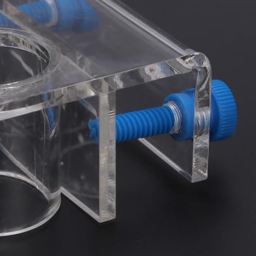 Water Pipes Fixture Transparent Acrylic Aquarium Tube Holder Leak-Proof Mounting Bracket with Screws for Fish Tank Organization(Double Hole Fixture) - style: Double Hole Fixture