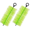 TAODAN 2PCS 30x12cm Green Fish Pond Filter Cleaning Brush Suitable for Aquarium Strainer and Water Feature Gardens