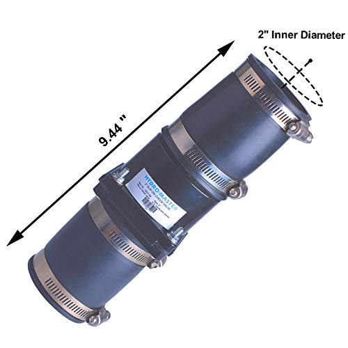 Plastic Sump Pump Check Valve with Stainless Steel Clamps 2 inch