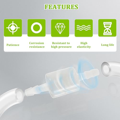 3/8" Plastic One Way Barb Hose Inline Check Valve Non Return For Fuel Oil Water Air(pack of 3pcs)