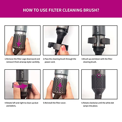 Filter Cleaning Brush Compatible with Dyson Airwrap Styler HS01 HS05, Filter Cleaning Brush Attachment - size: Airwrap Styler