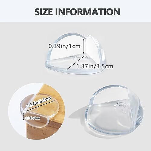 8 Pack Corner Protector Baby, Table Corners, Clear Table Protectors for Furniture, Round Corner Guards, Safety Corner Protectors, Furniture Corner & Edge Safety Bumpers,Baby Proofing - color: 8 Pack Round Table Corners