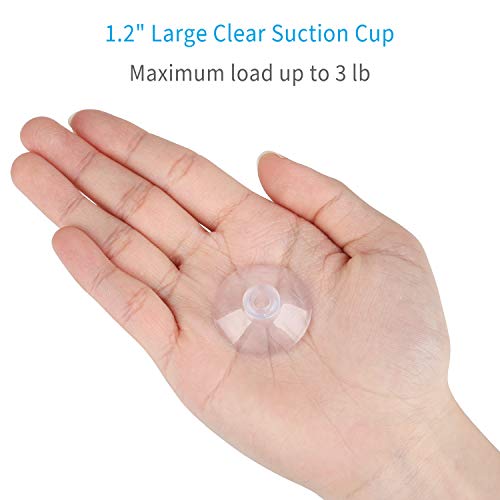 Pawfly 20 Pack Clear Suction Cups 1.2 Inch PVC Plastic Sucker Without Hooks for Home Decoration and Organization - style: 1.2 in 20pcs