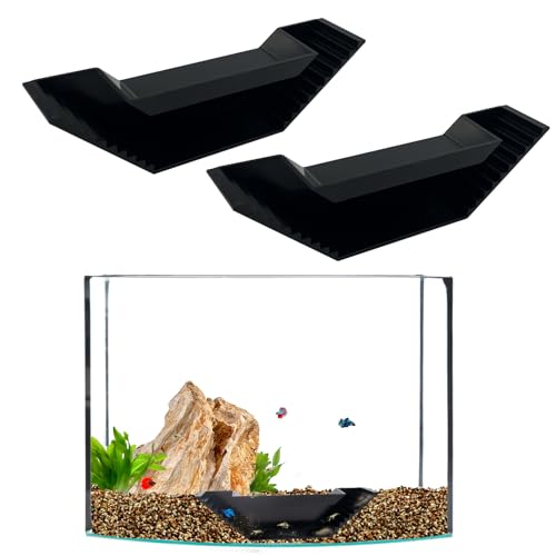 2 PCS Shrimp Underground Viewing Tunnel, Fish Hideout Natural Habitat Aquarium Breeding Cave, Aquarium Decor for Cherry Shrimp and Small Fishes, Black