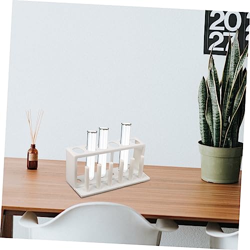 Cabilock Portable Test Tube Rack Organizer for School and Laboratory White Water Quality Test Tube Holder for View and Access Multi Tube Storage