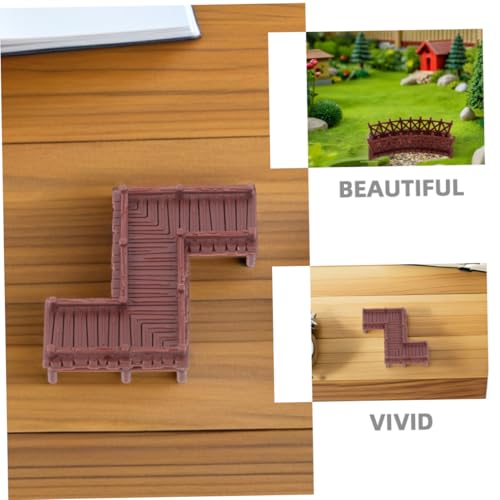 4pcs Mini Fairy Garden Bridges Small Arch Z Shape for Terrarium Decor Aquarium Decoration Ornaments Charming Chinese Architectural Style for Use