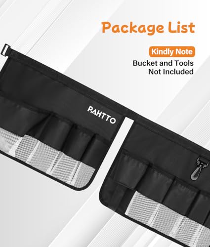 Bucket Tool Organizer, 5 Gallon Garden Bucket Tool Bag, Waterproof Bucket Storage Caddy with Mesh Pocket, Versatile for Car Wash Suppliers, Gardening Tools, Fishing Gear, Fit 3.5 to 5 Gallon Buckets