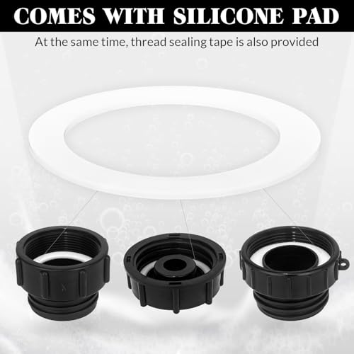 IBC Tote Hose Adapter 275-330 Gallon IBC Tote Water Tank Fittings, 3/4" NPT to 3/4" GHT Lead-Free Compliant Brass Garden Hose Faucet with 2.44 "fine, 2" fine and 2 "coarse Thread Adapter - color: High Flow Valve